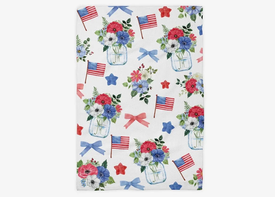 Old Vintage Flag Waffle Towel