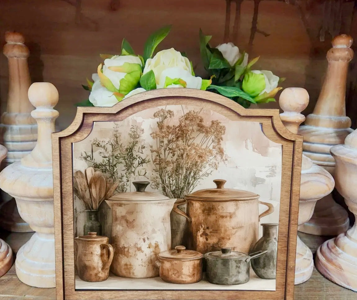 Provincial Copper Pots Framed Art