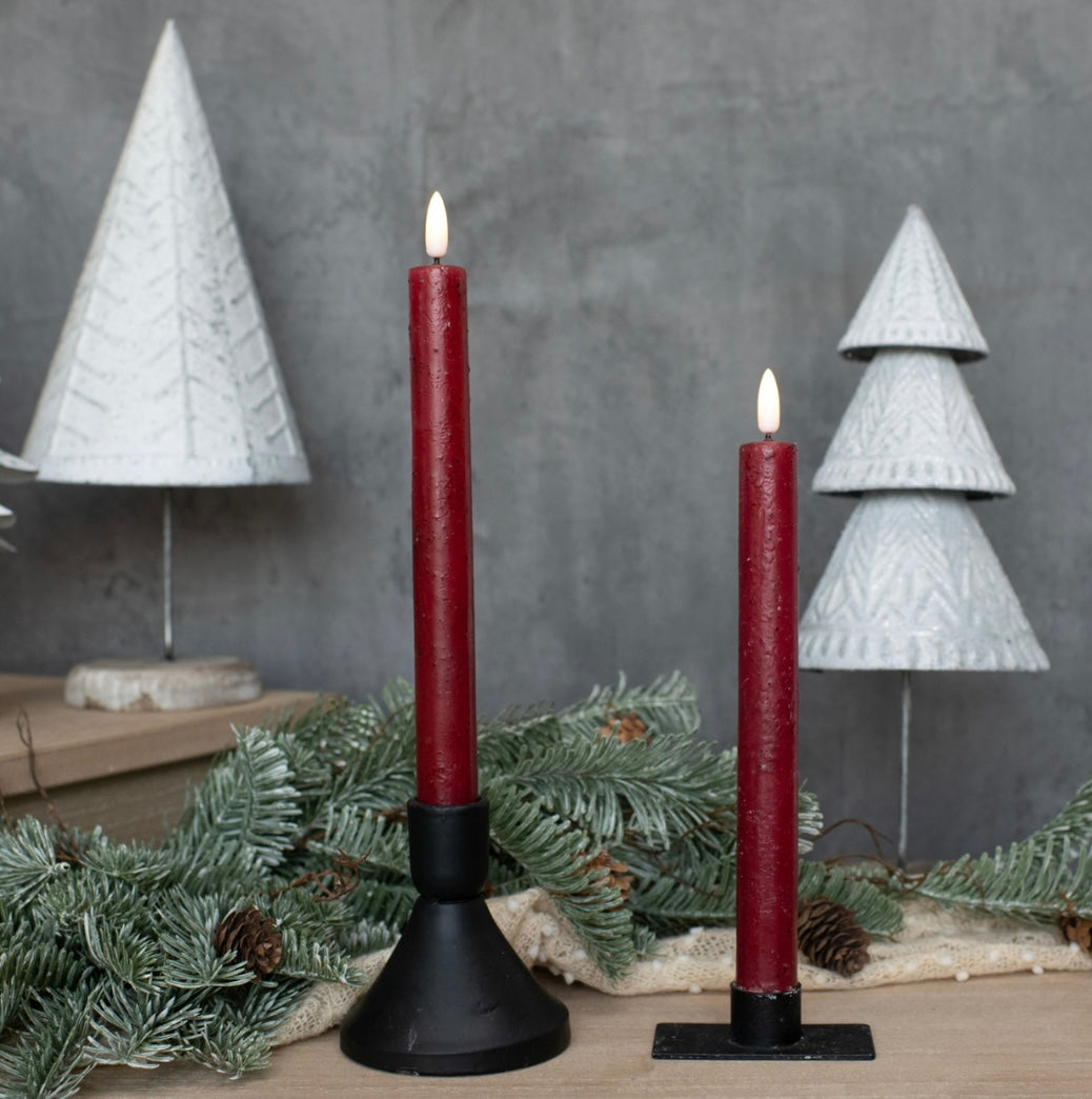3D Flame Red Taper Candle