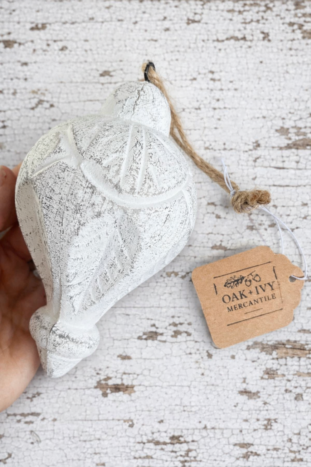White Chippy Wooden Ornament/Decorative Bowl Filler