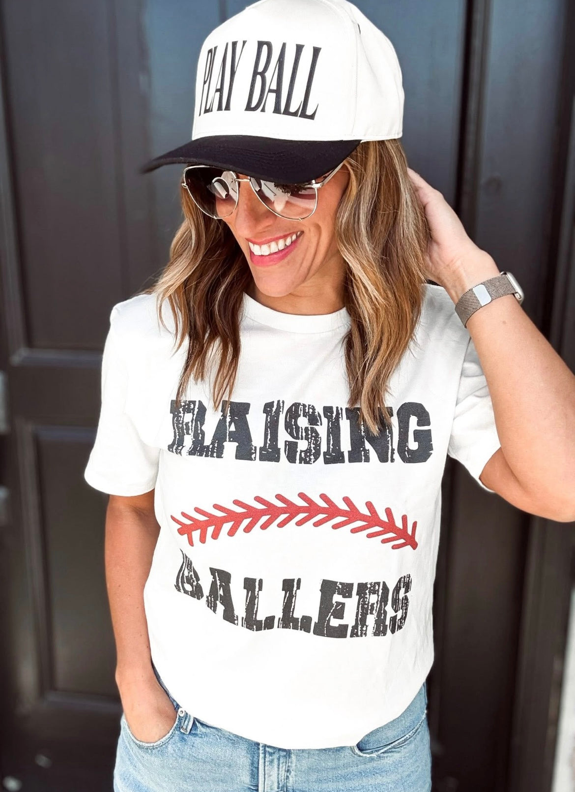 “Raising Ballers” Cream Tee