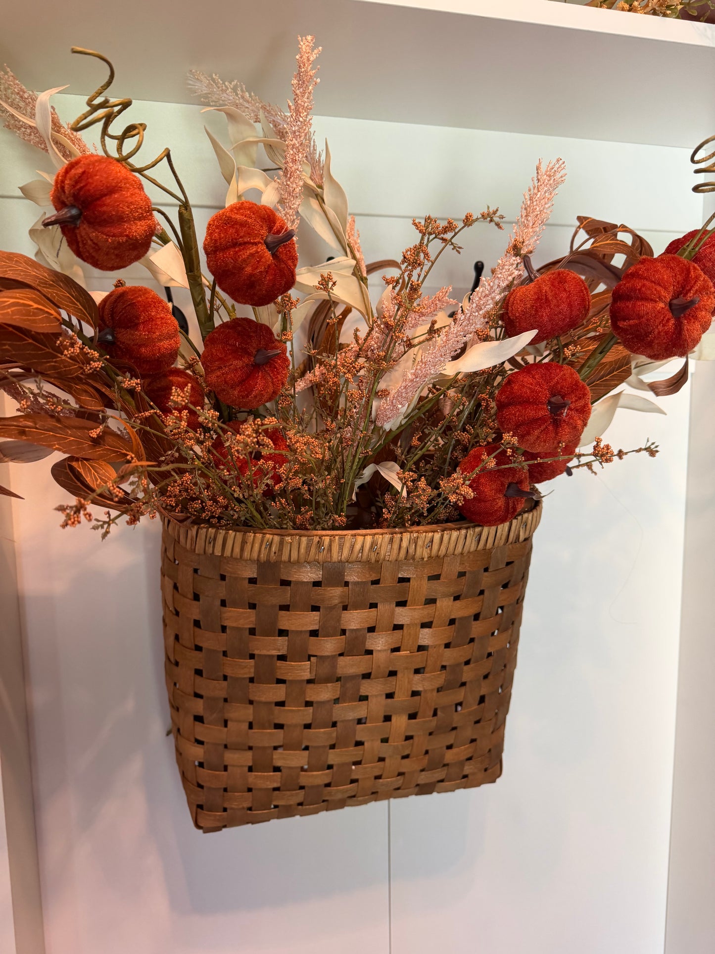 Fall Floral Basket Arrangement