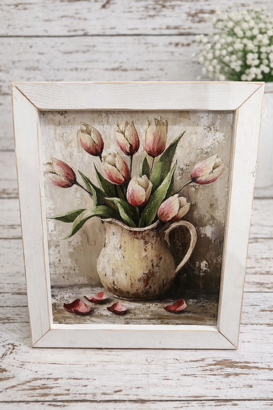 Tulips in a Pitcher