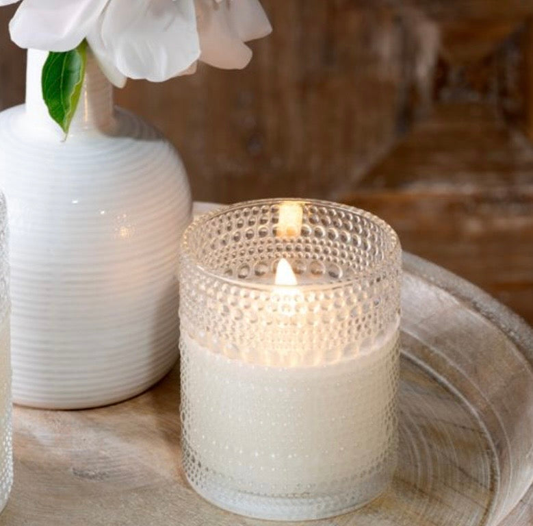 4” Beaded Glass LED Candle