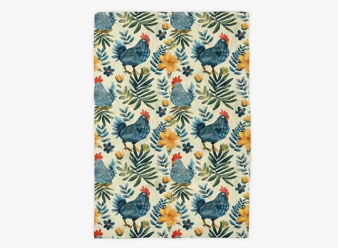 The Blue Chicken Waffle Towel