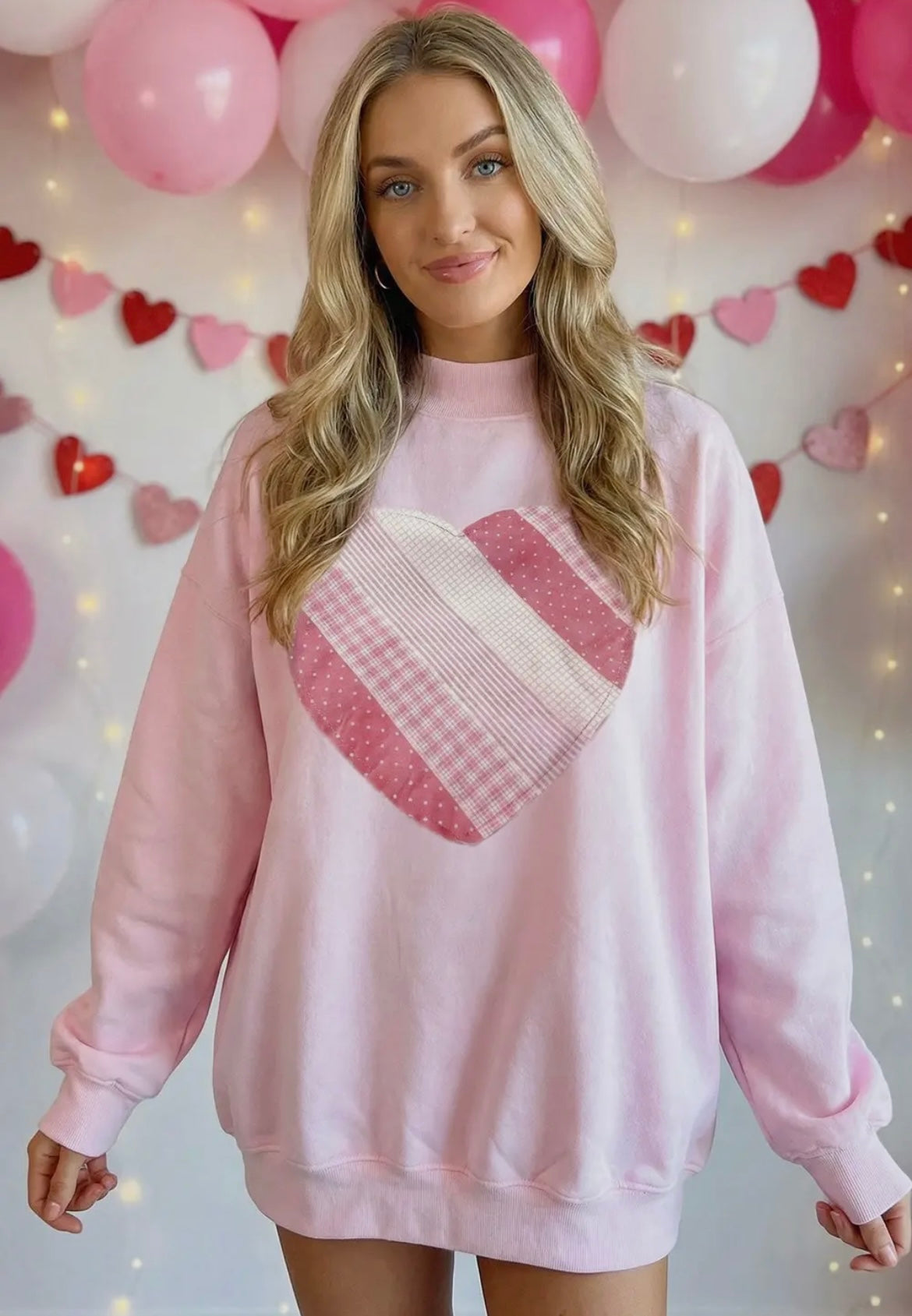 Heart Patchwork Sweatshirt