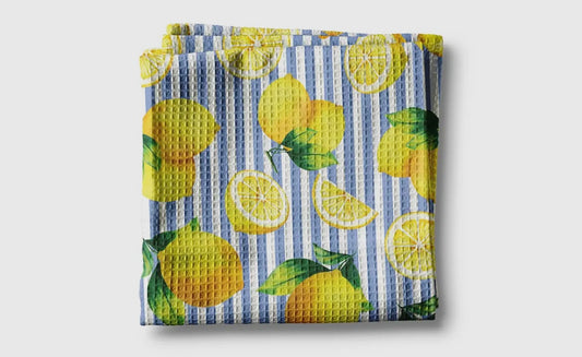 Lemon Striped Kitchen Towel