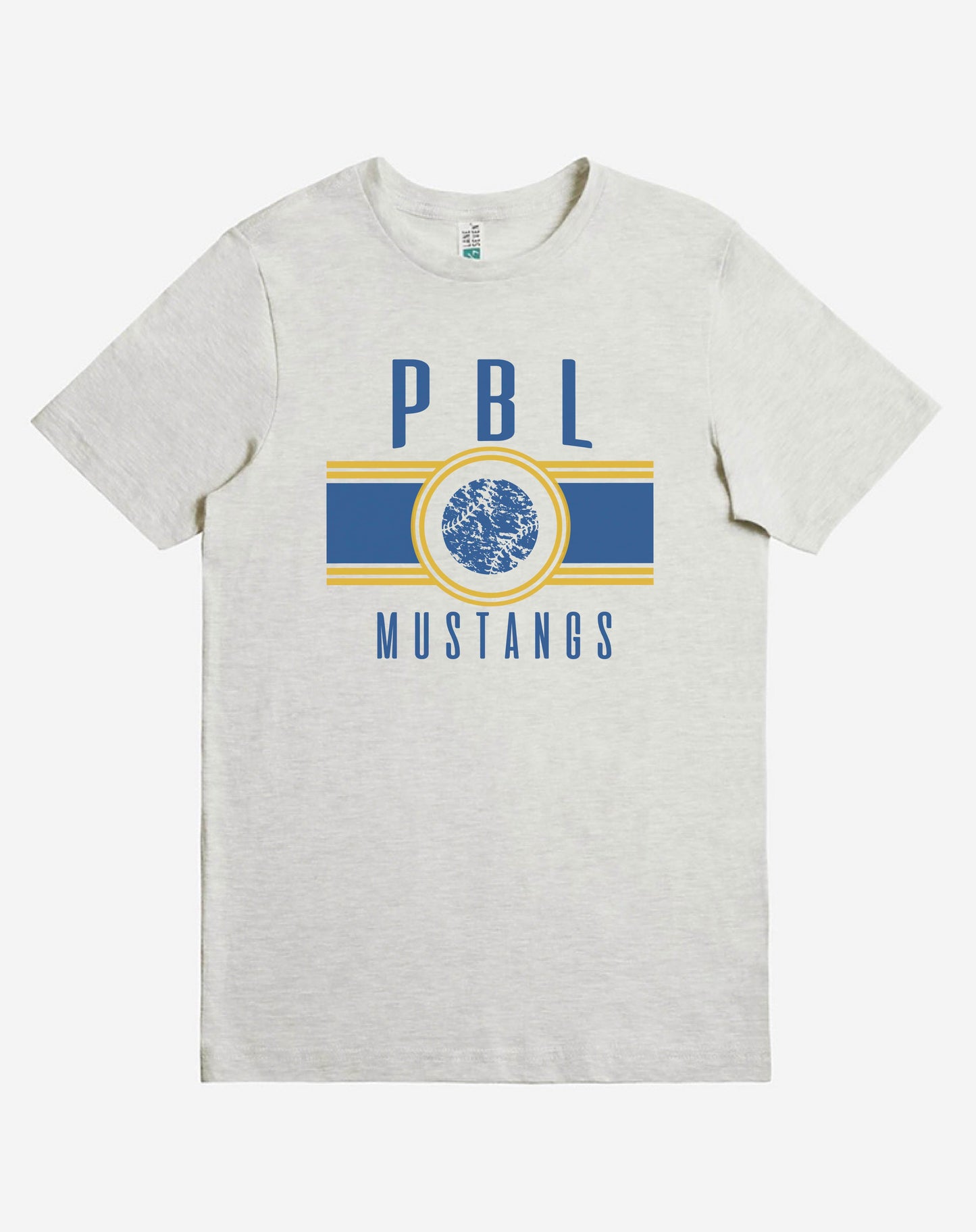PBL Mustangs Baseball Oatmeal Tee