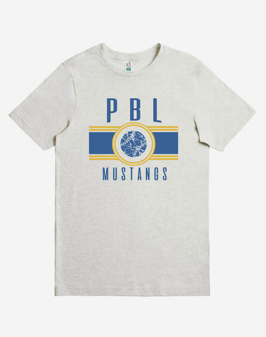 PBL Mustangs Baseball Oatmeal Tee