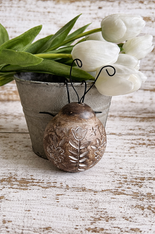 Wooden Lady Bug Plant Hanger