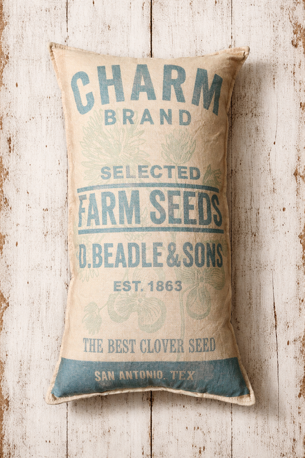 Handmade Grain Sack Pillow