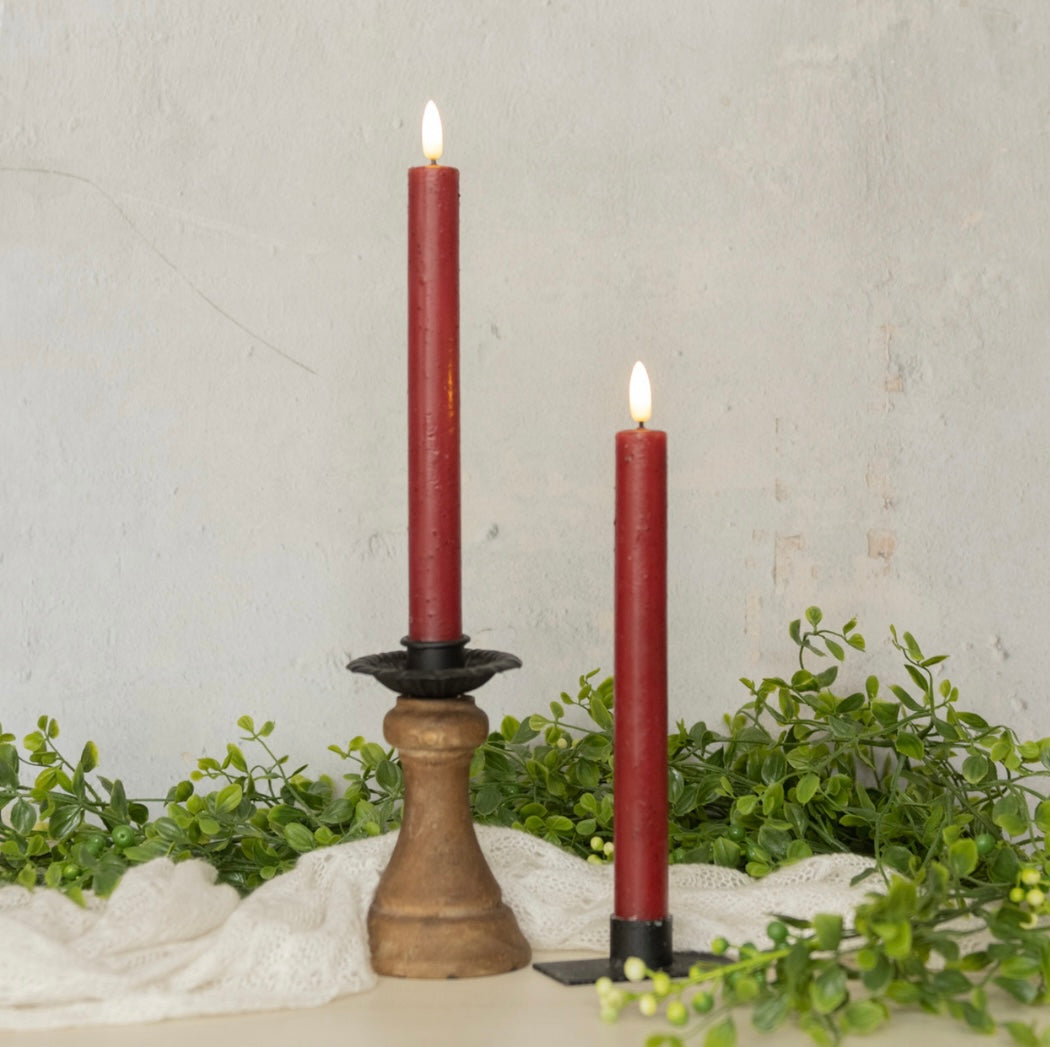 3D Flame Red Taper Candle