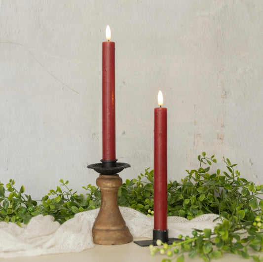3D Flame Red Taper Candle