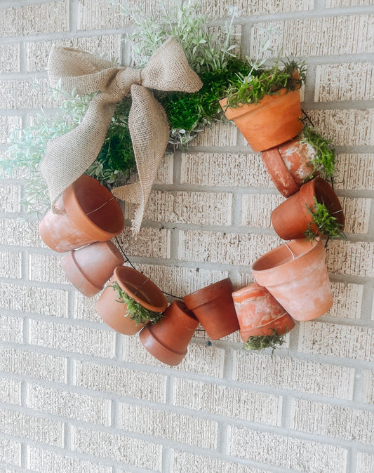 18” Terracotta Pot Wreath