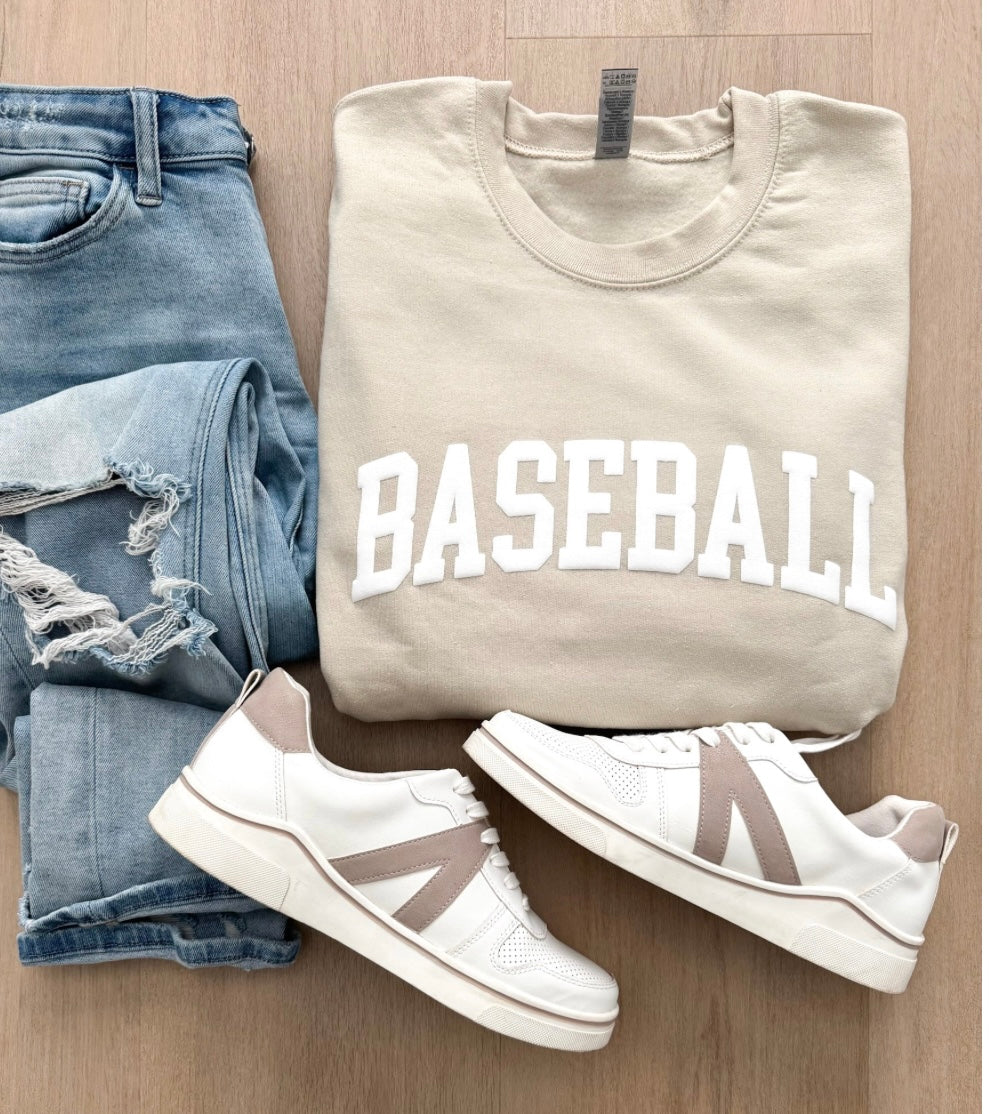 Baseball Puff Oatmeal Crew