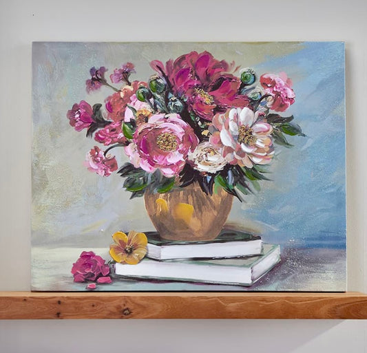 Floral on Book Arrangement