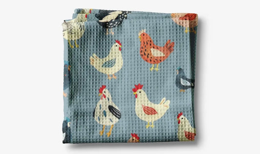 Dusty Blue Farmhouse Waffle Towel