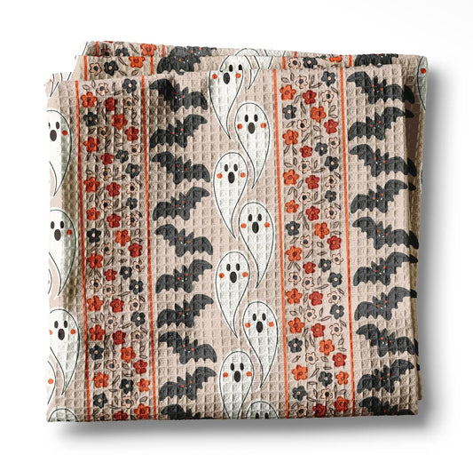 Ghosts & Bats Floral Towel