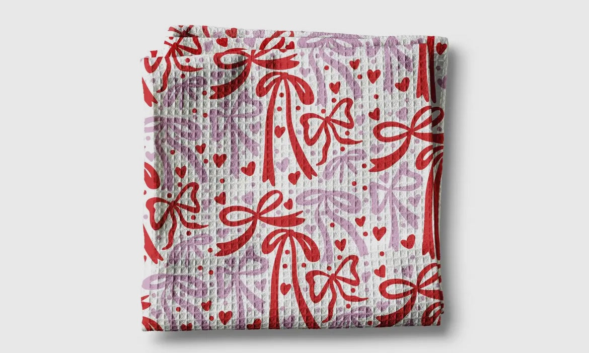 Valentine’s Day Bow Kitchen Towel