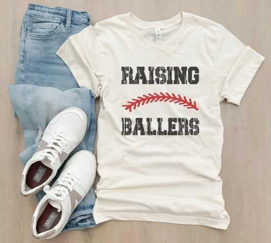 “Raising Ballers” Cream Tee
