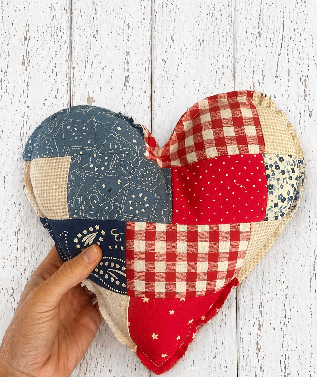 Patchwork Americana Heart