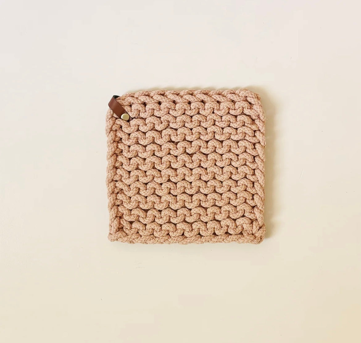 Handwoven Leather Strap Trivet