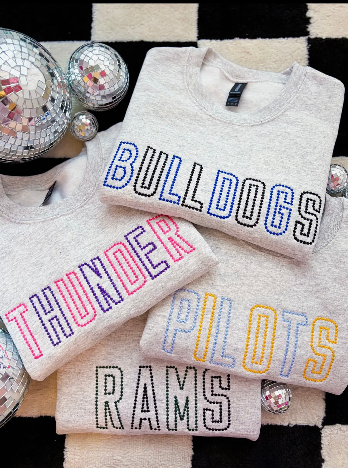 PANTHERS Embroidered Crew Neck