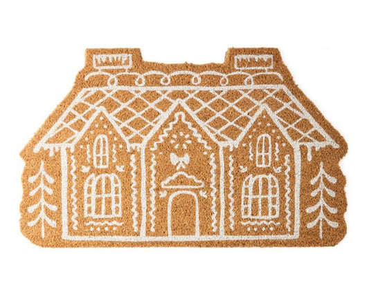 Gingerbread House Holiday Coir Mat