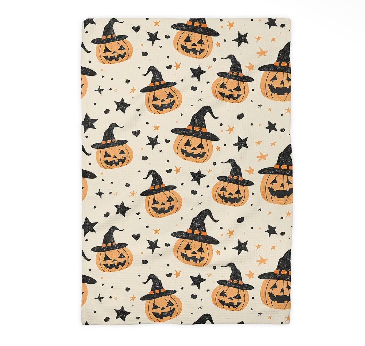 Pumpkin Witch Waffle Towel