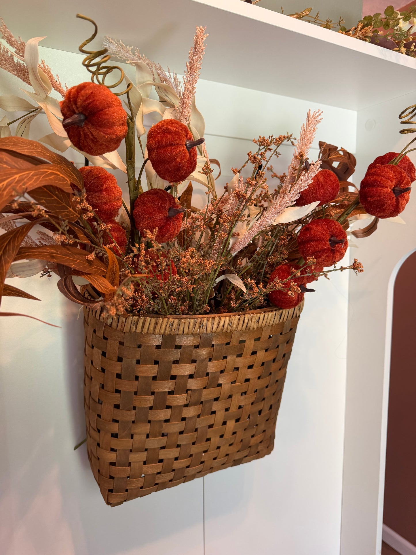 Fall Floral Basket Arrangement