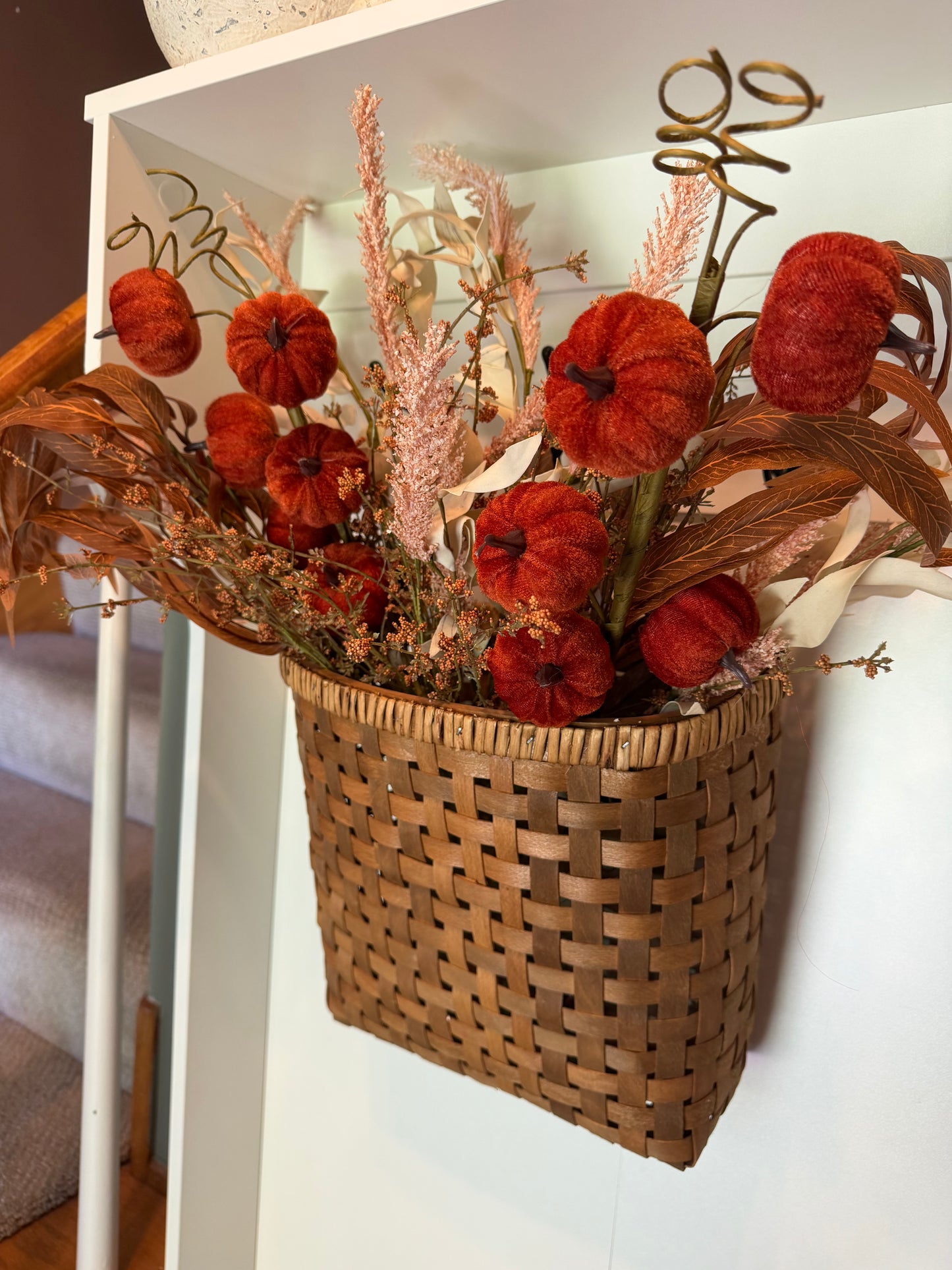 Fall Floral Basket Arrangement