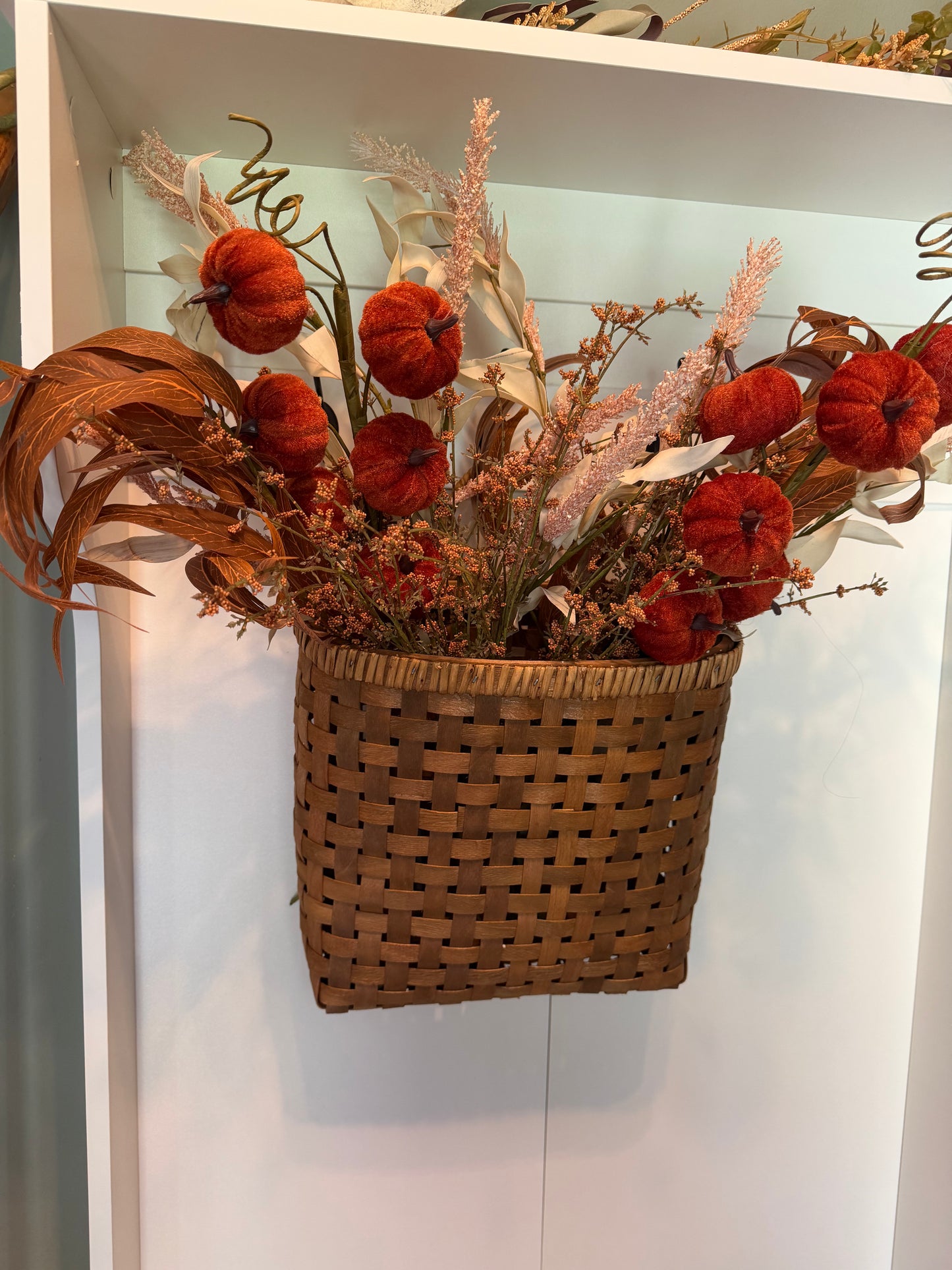 Fall Floral Basket Arrangement