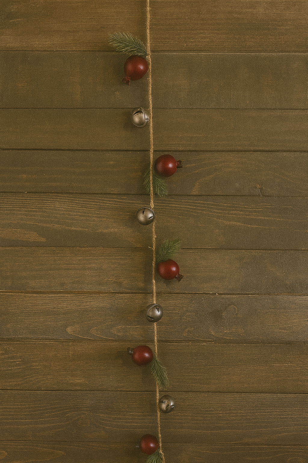 Christmas Silver Bell Pomegranate Garland