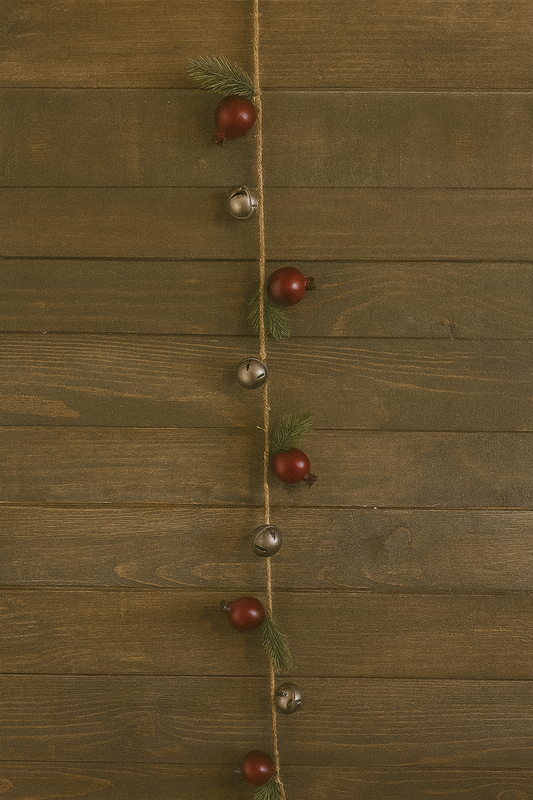 Christmas Silver Bell Pomegranate Garland