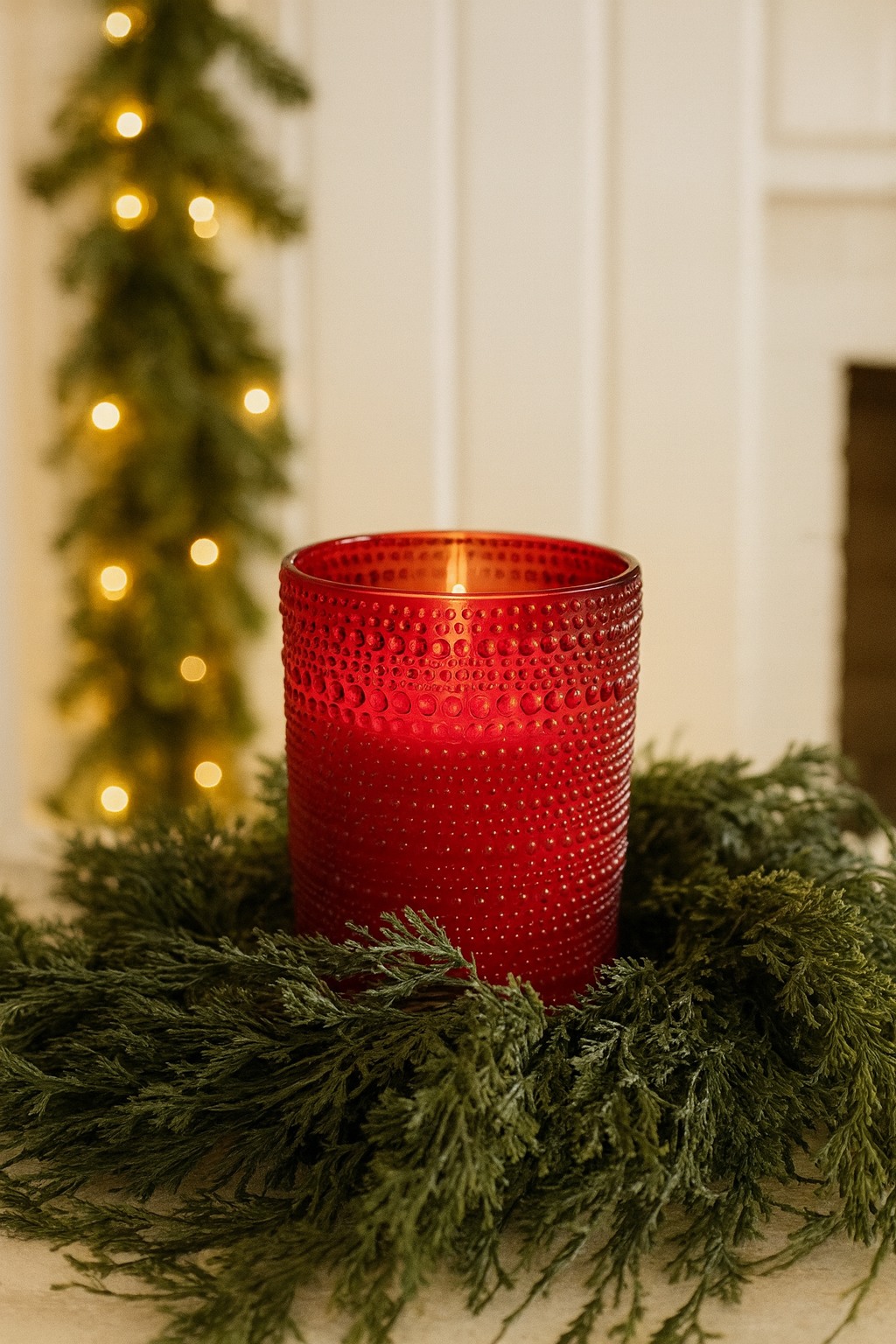 LED Beaded Glass Candle