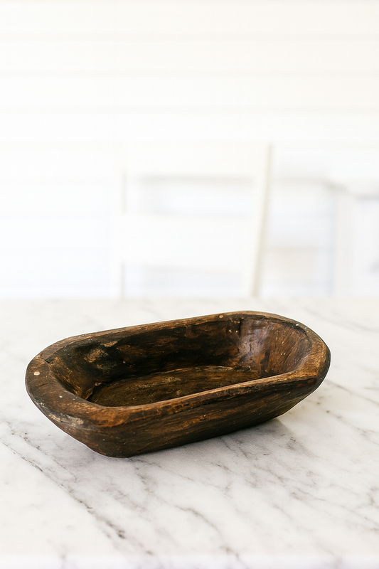Oval Wooden Dough Bowl