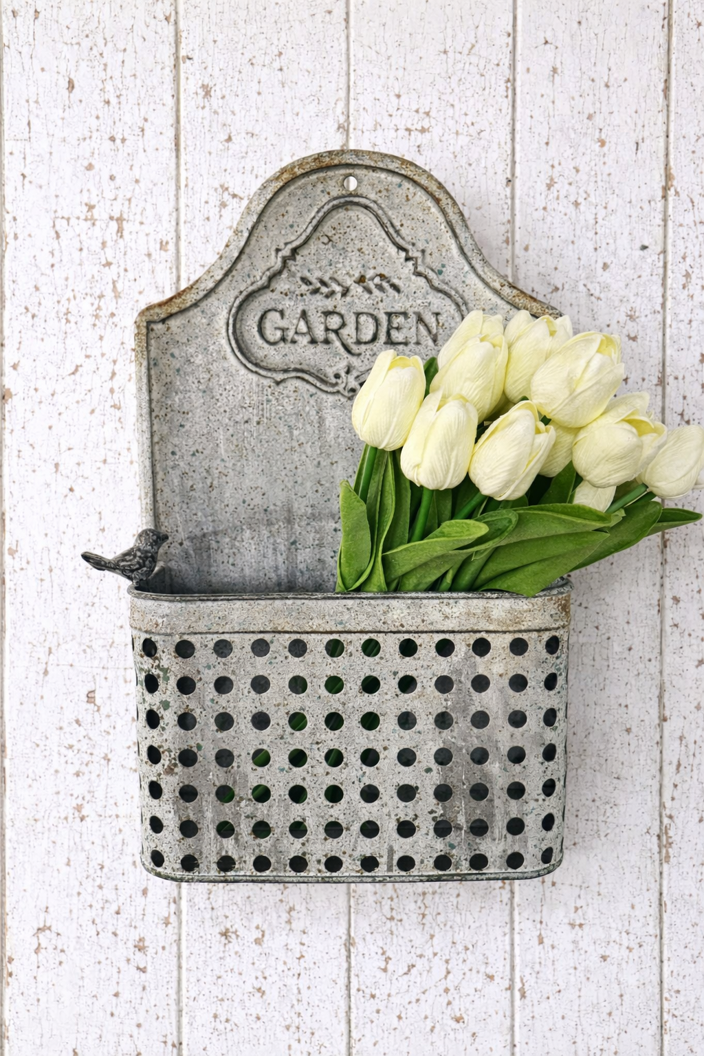 Rustic Bird Garden Wall Planters