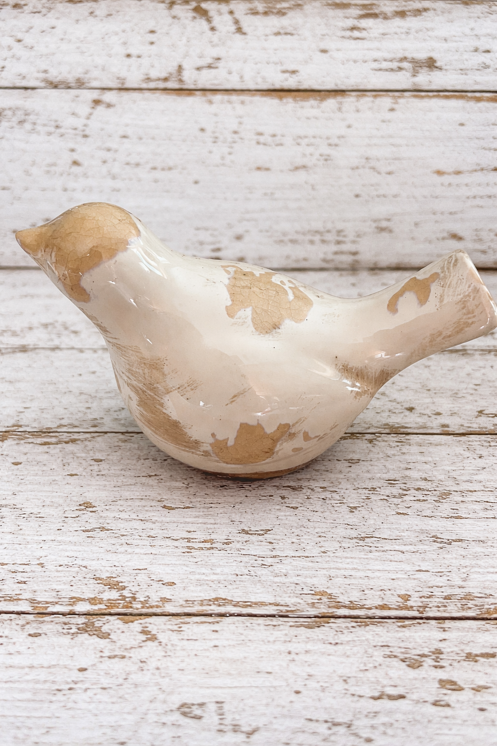 Chippy White Ceramic Bird