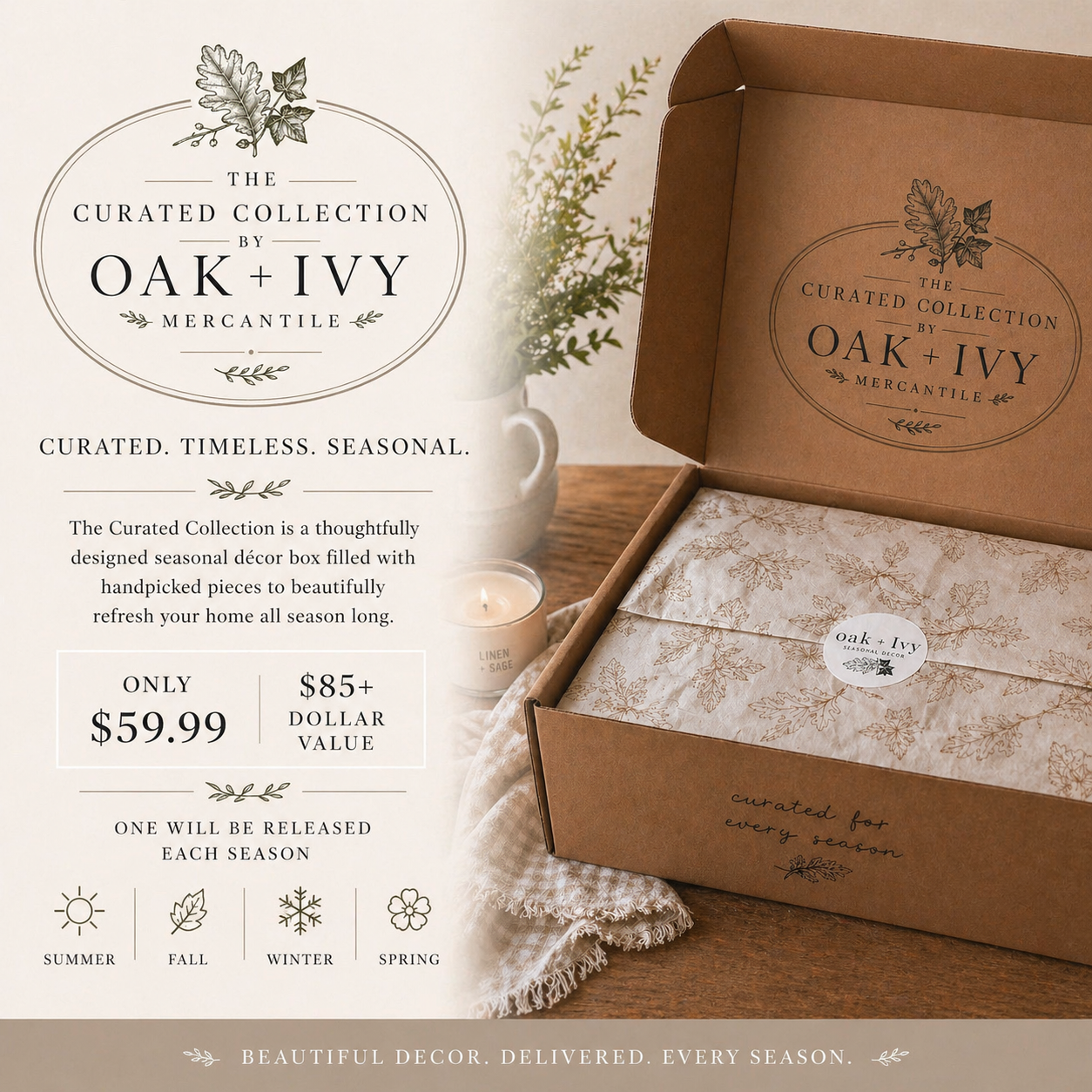 Oak +Ivy Curated Collection Box