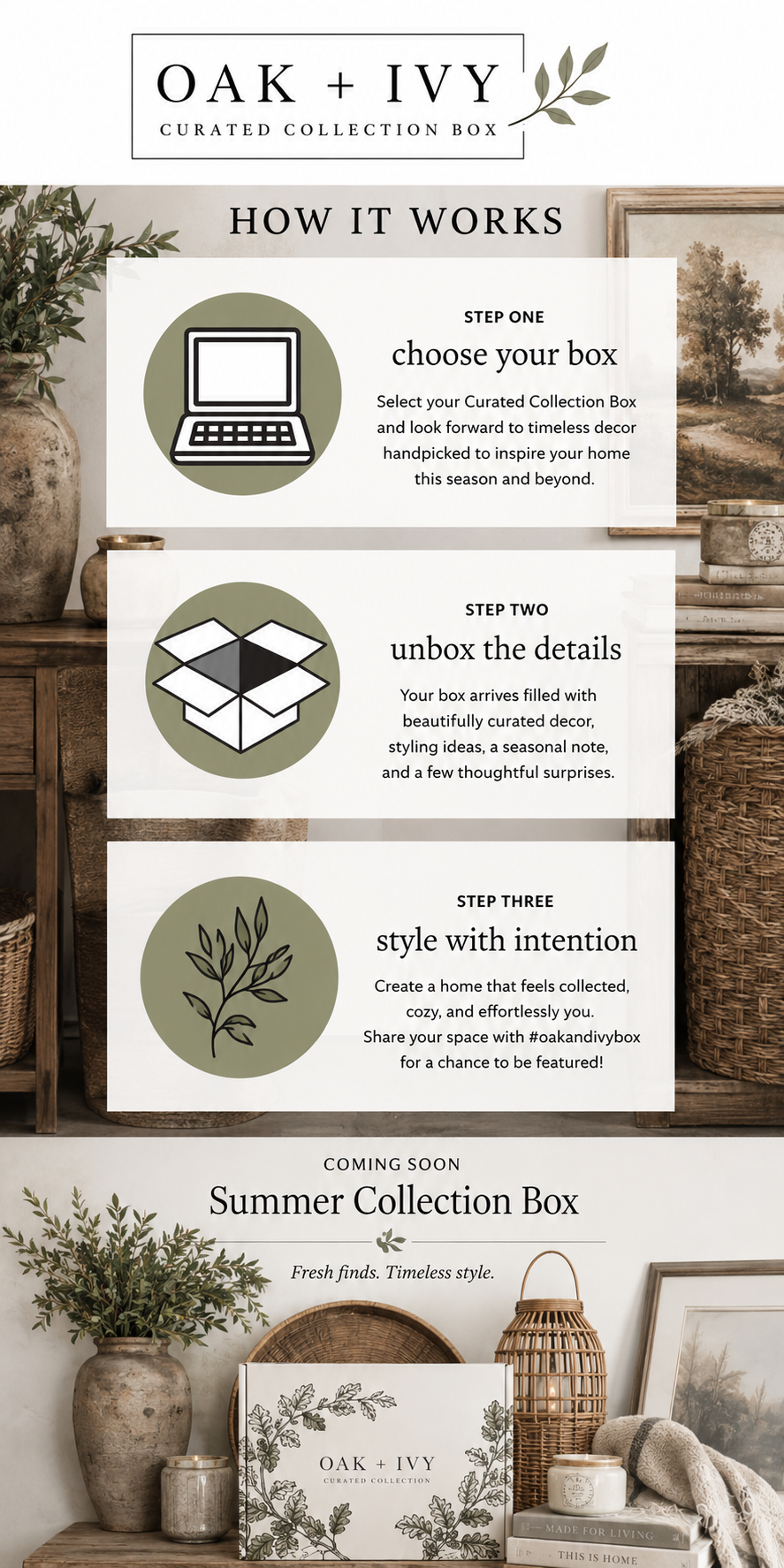Oak +Ivy Curated Collection Box