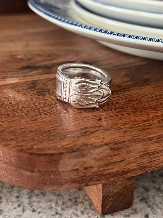 Florence- Vintage Inspired Spoon Buckle Ring Size- 7