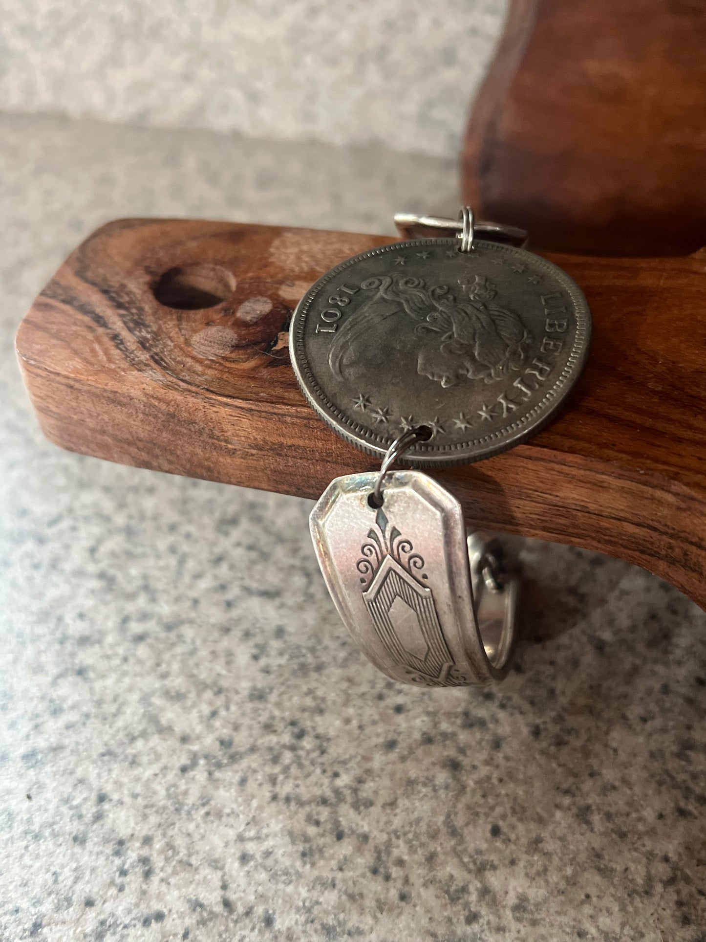 Lady Liberty Large Coin Spoon Bracelet with magnetic clasp